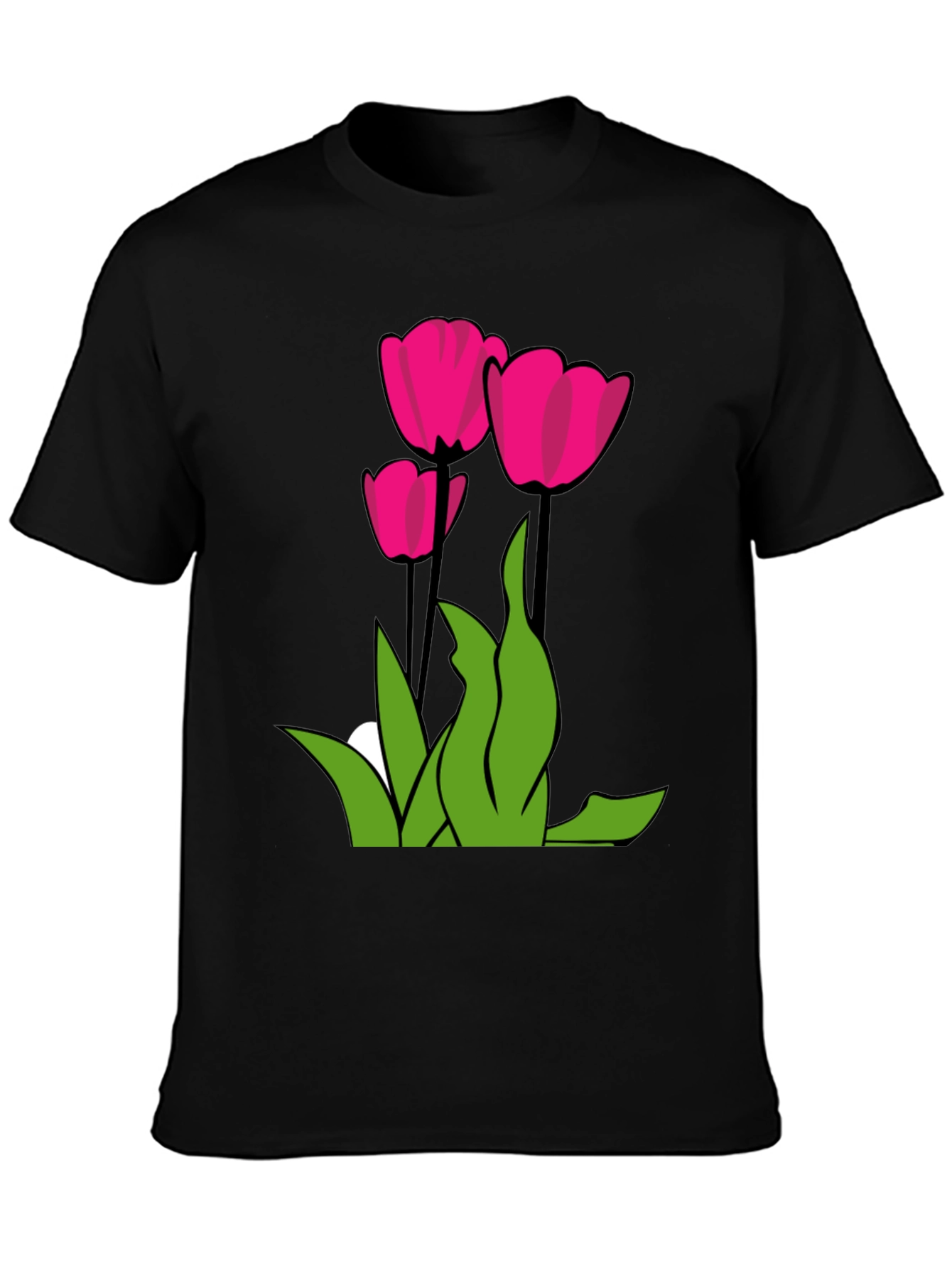 Tulip Graphic Tee - Modern Floral Design