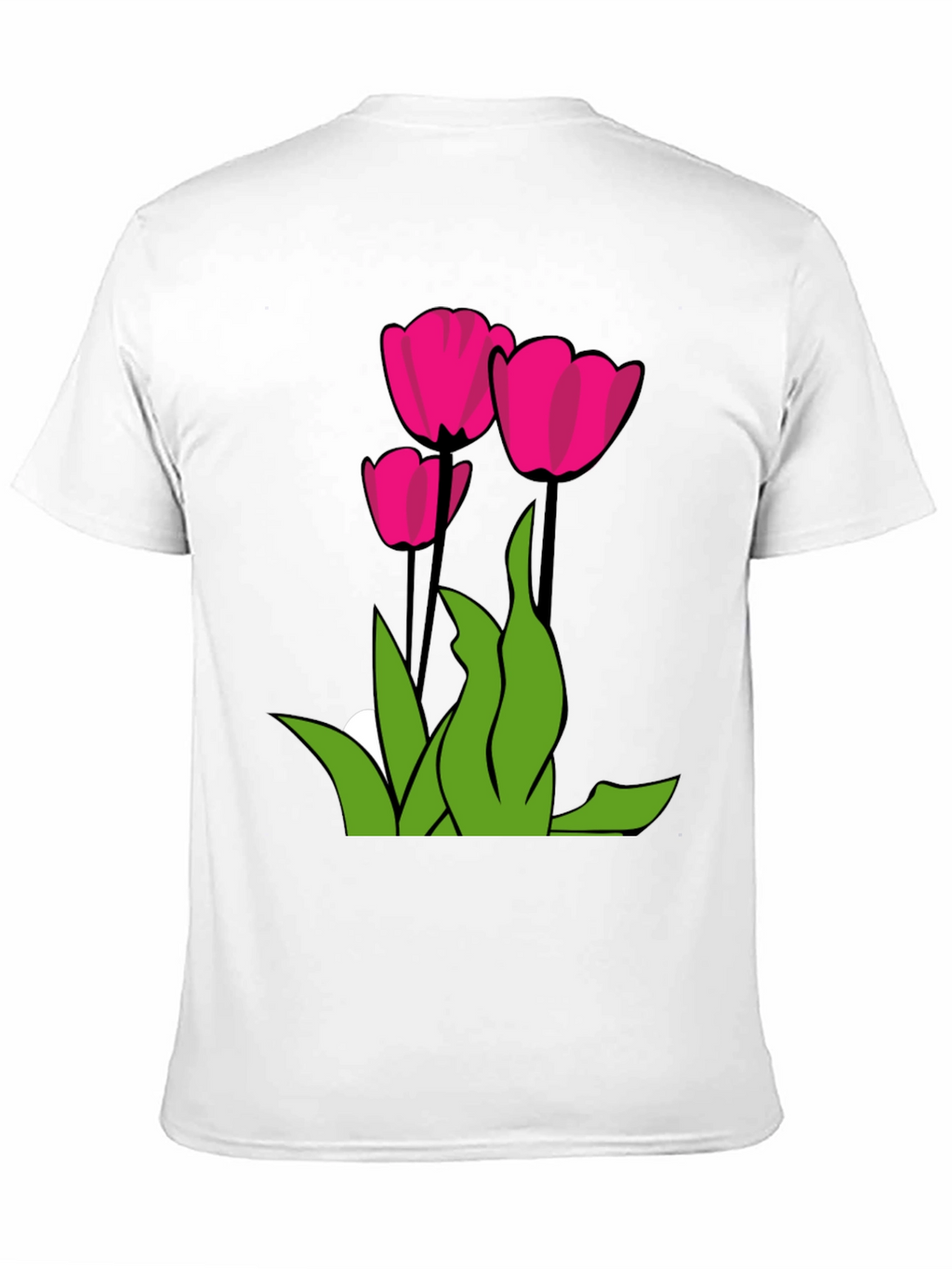 Tulip Graphic Tee - Modern Floral Design