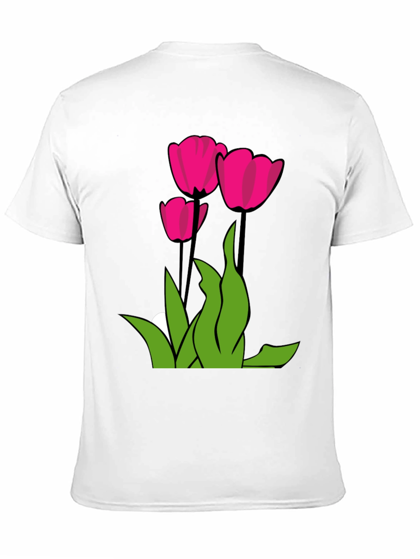 Tulip Graphic Tee - Modern Floral Design