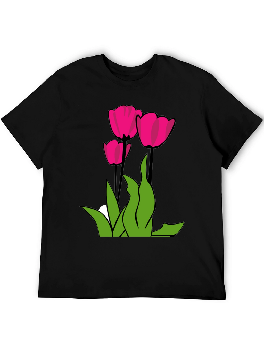 Tulip Graphic Tee - Modern Floral Design