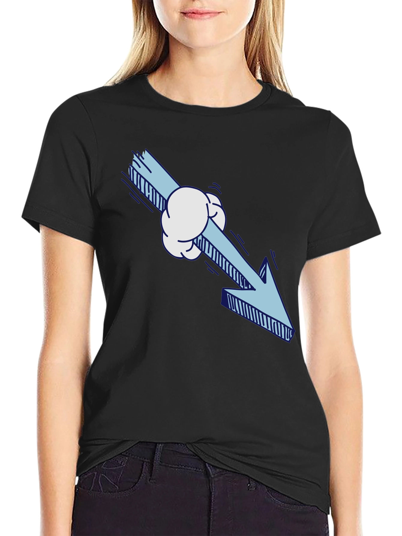 Cartoon Arrow T-Shirt - Novelty Graphic Tee