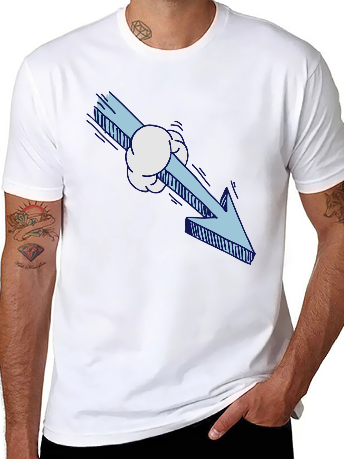 Cartoon Arrow T-Shirt - Novelty Graphic Tee