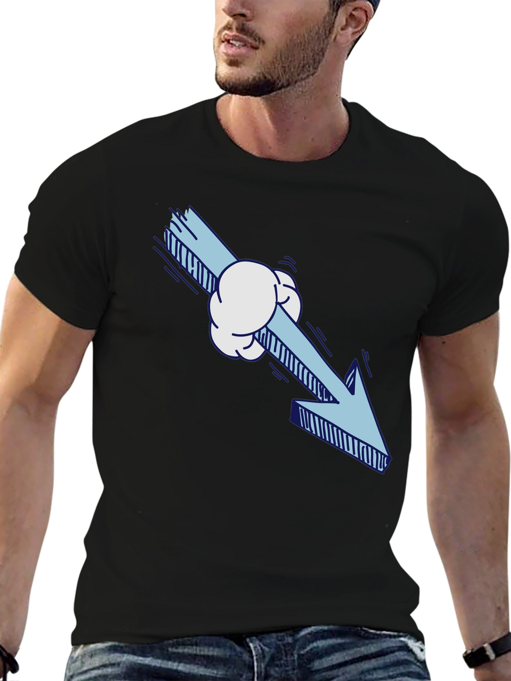 Cartoon Arrow T-Shirt - Novelty Graphic Tee