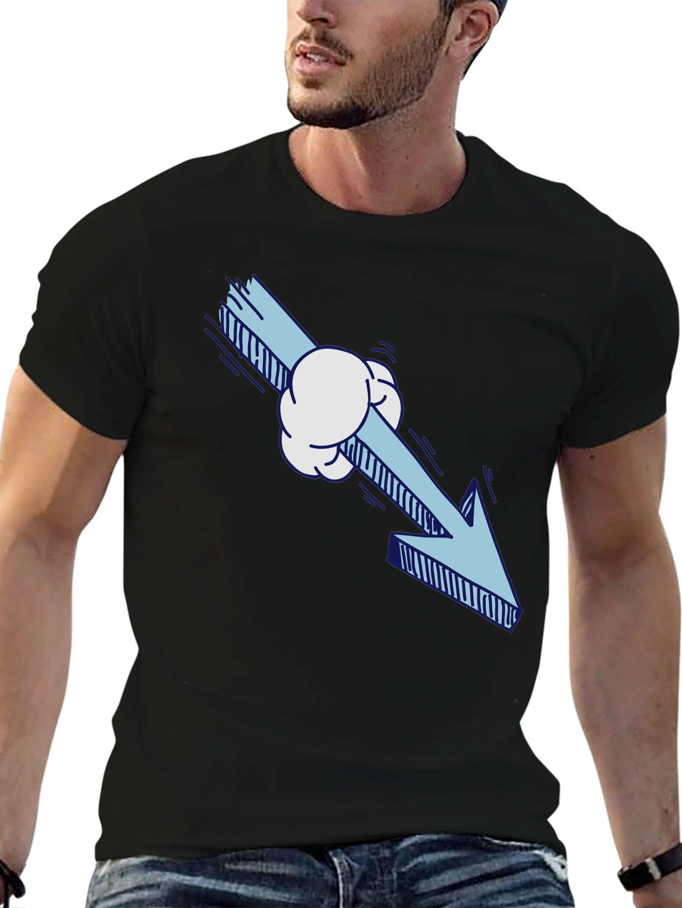 Cartoon Arrow T-Shirt - Novelty Graphic Tee