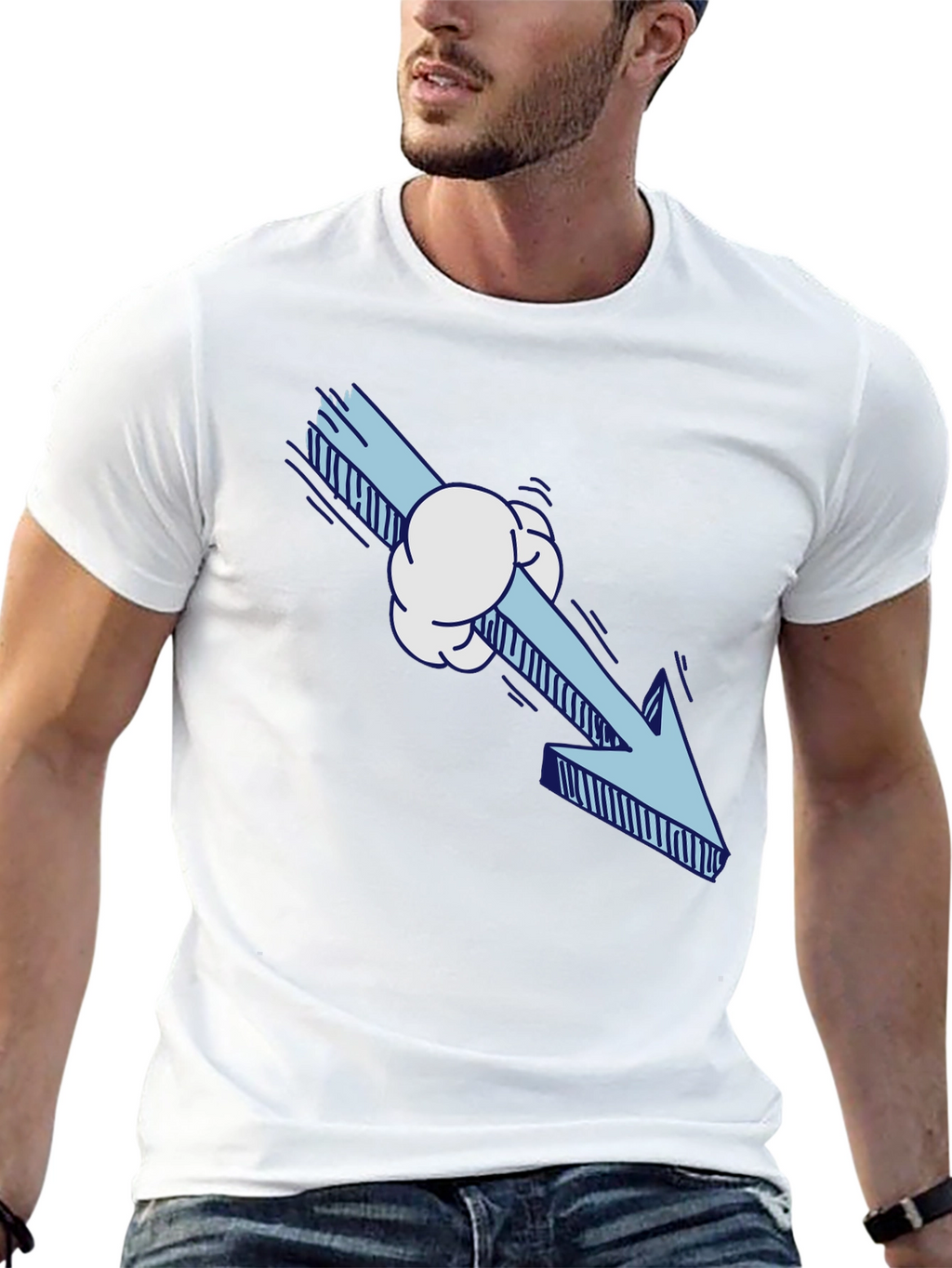 Cartoon Arrow T-Shirt - Novelty Graphic Tee