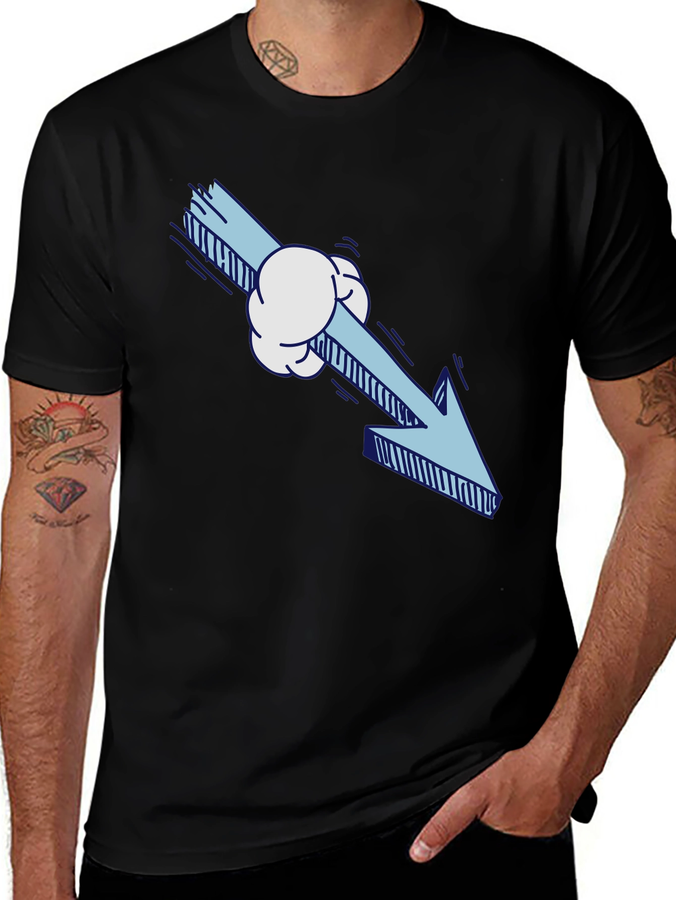 Cartoon Arrow T-Shirt - Novelty Graphic Tee