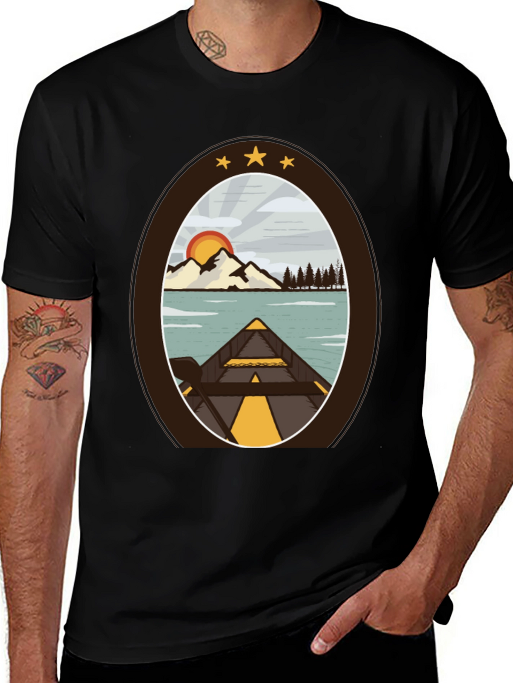 Outdoor Adventure T-Shirt: Lakeside Canoe