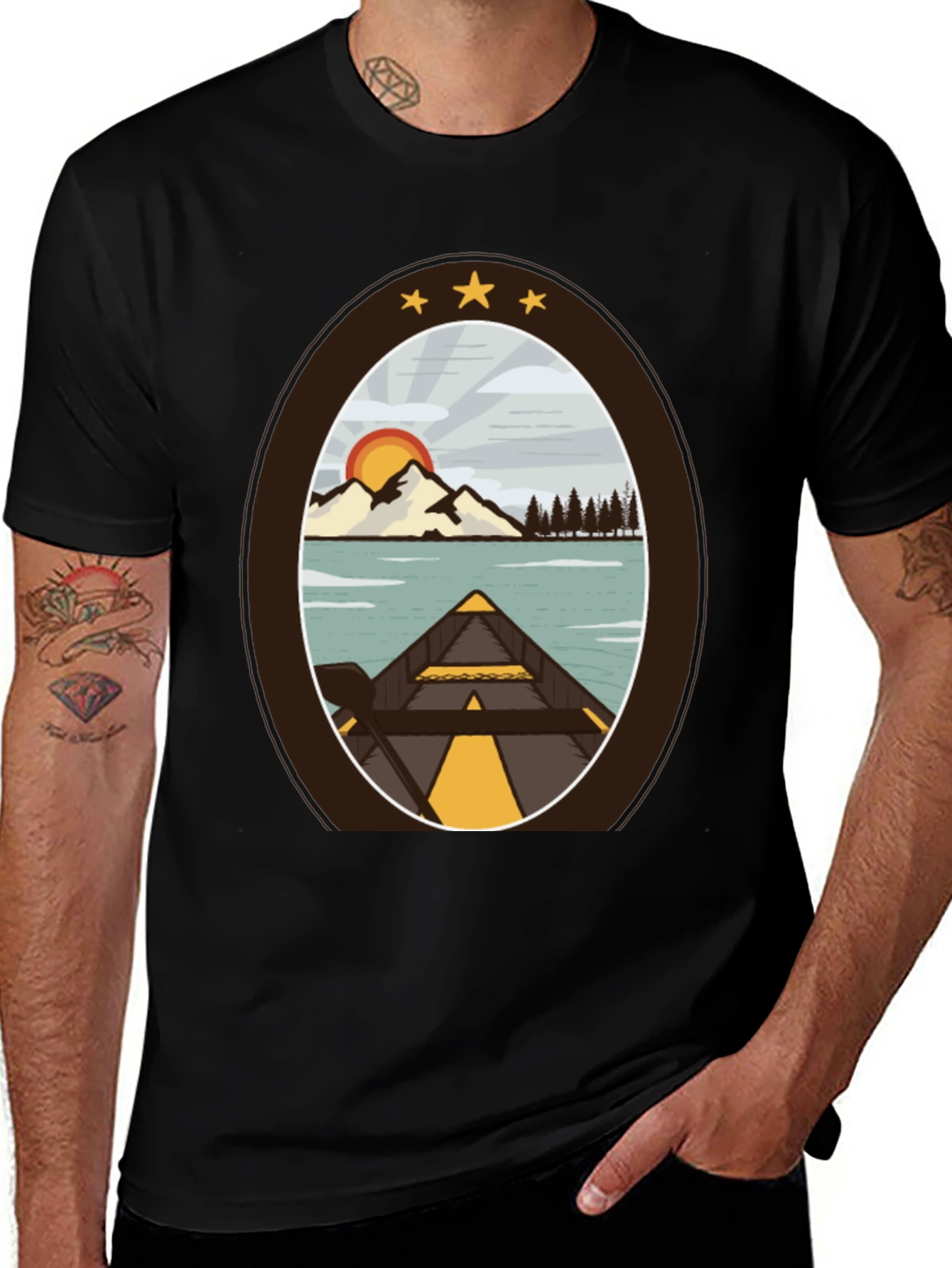 Outdoor Adventure T-Shirt: Lakeside Canoe