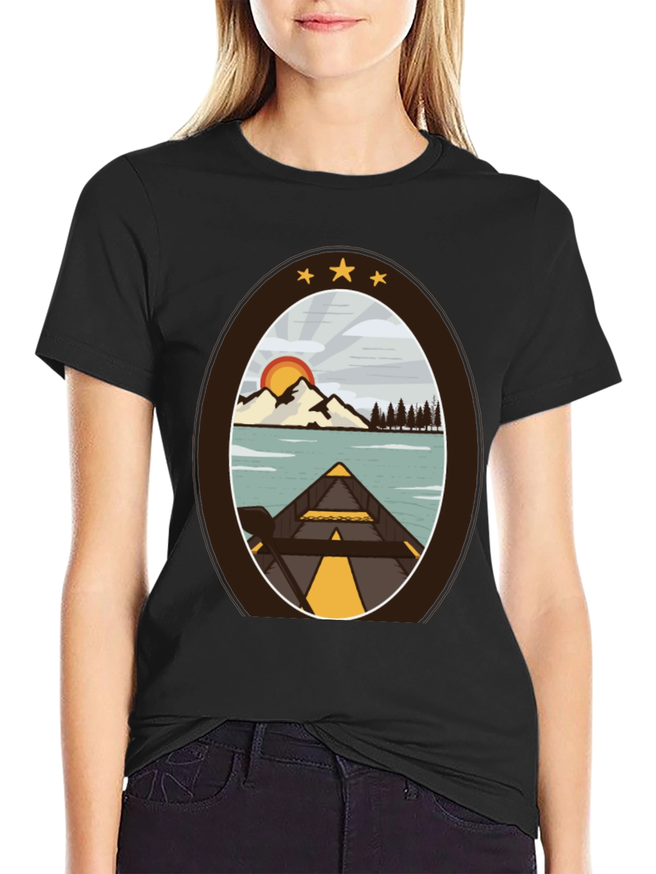 Outdoor Adventure T-Shirt: Lakeside Canoe