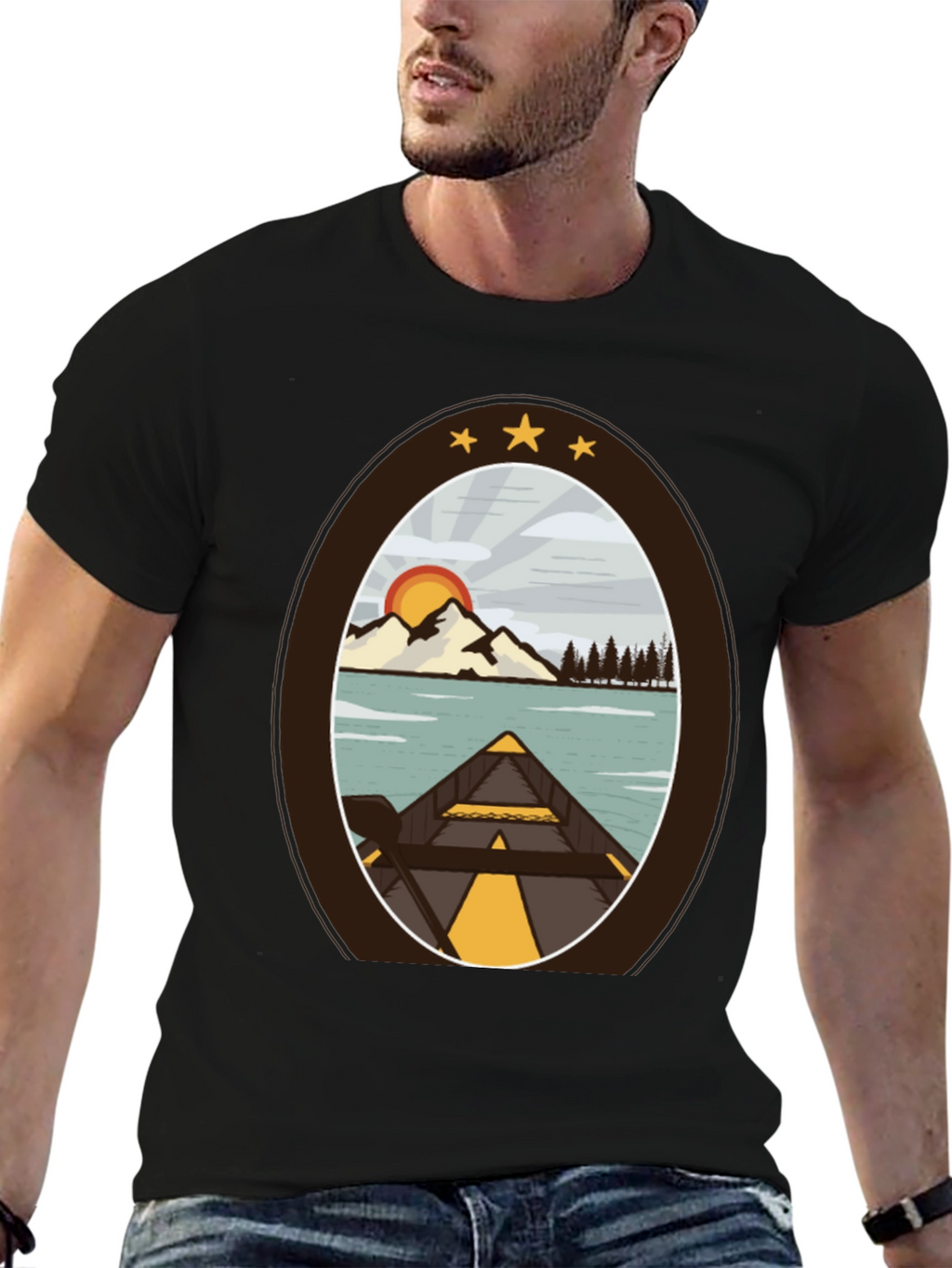 Outdoor Adventure T-Shirt: Lakeside Canoe