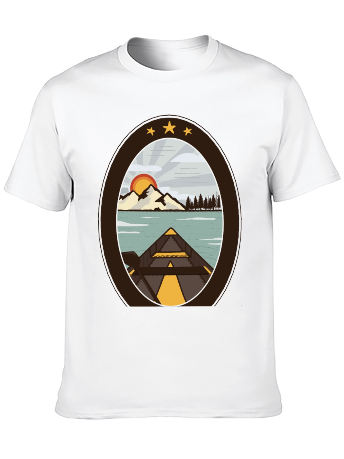 Outdoor Adventure T-Shirt: Lakeside Canoe