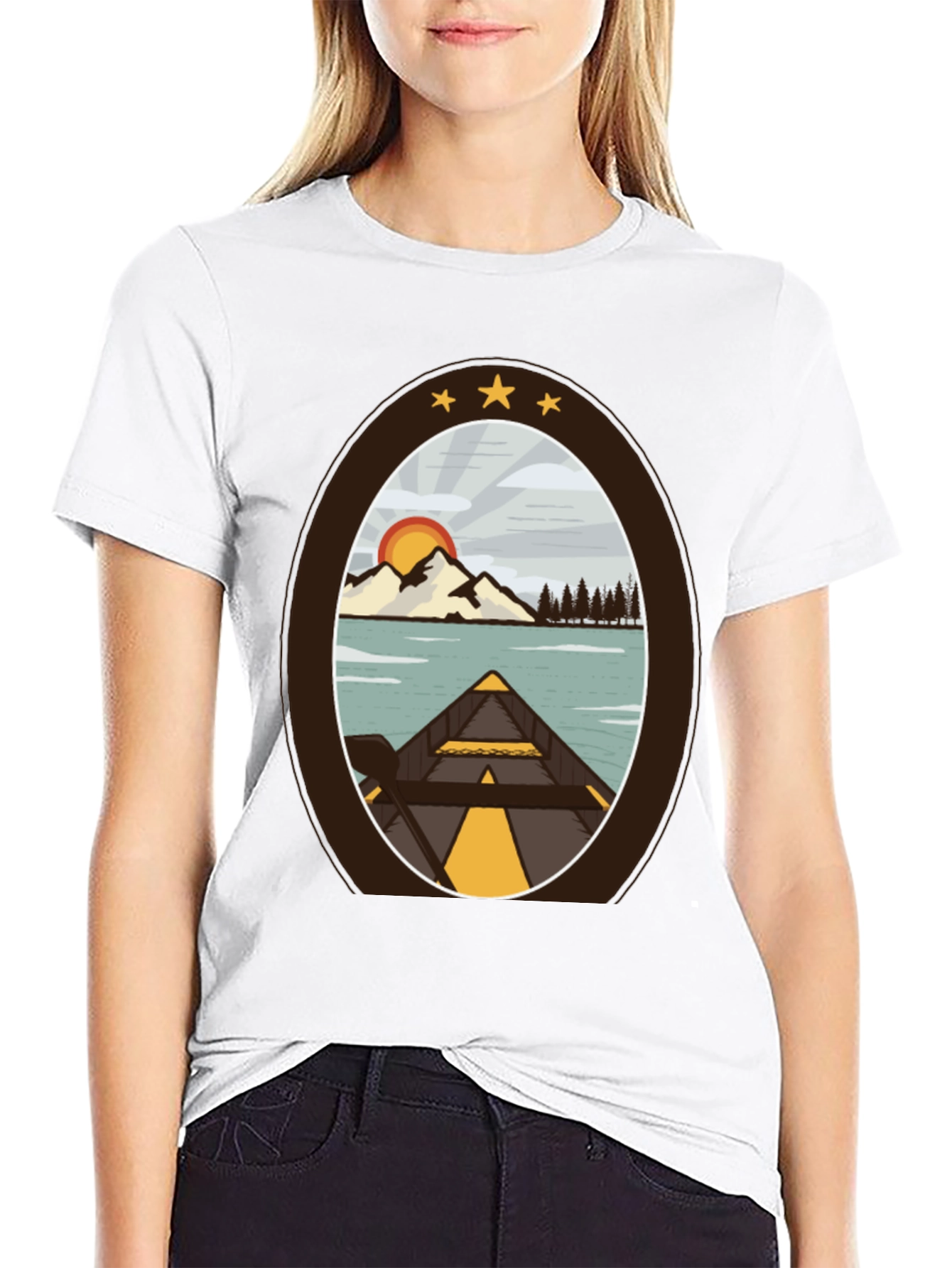 Outdoor Adventure T-Shirt: Lakeside Canoe