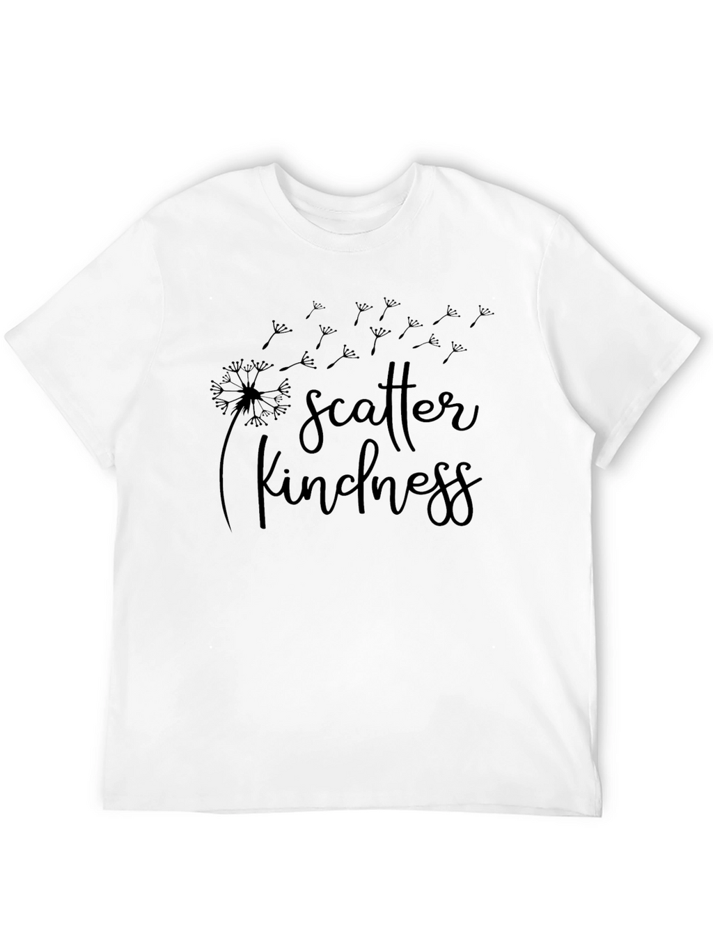 Scatter Kindness Black Graphic T-Shirt