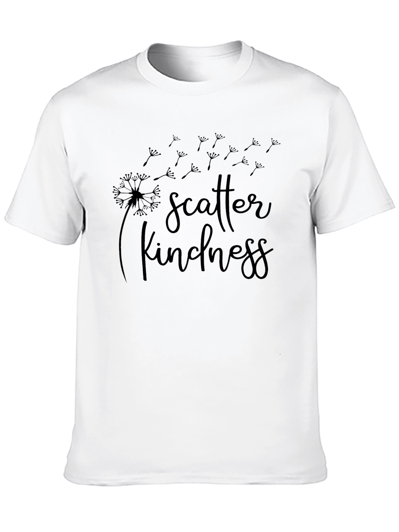 Scatter Kindness Black Graphic T-Shirt