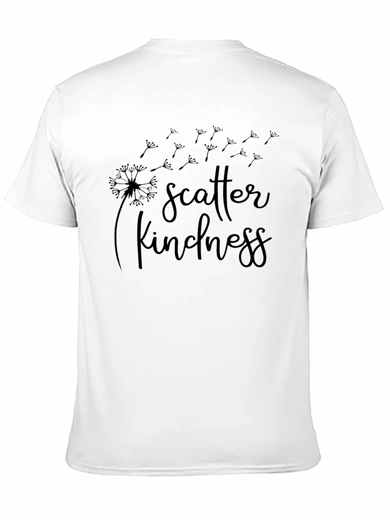 Scatter Kindness Black Graphic T-Shirt