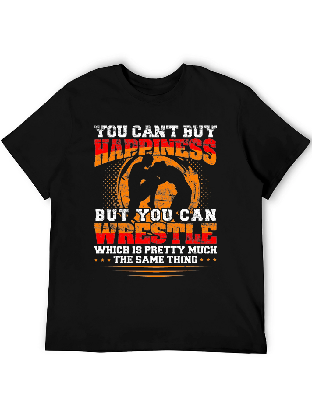 Wrestling Happiness Graphic T-Shirt