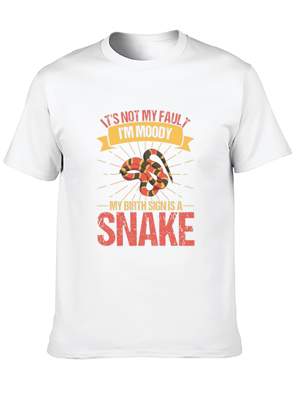 Moody Snake Zodiac T-Shirt - Unique Graphic Tee