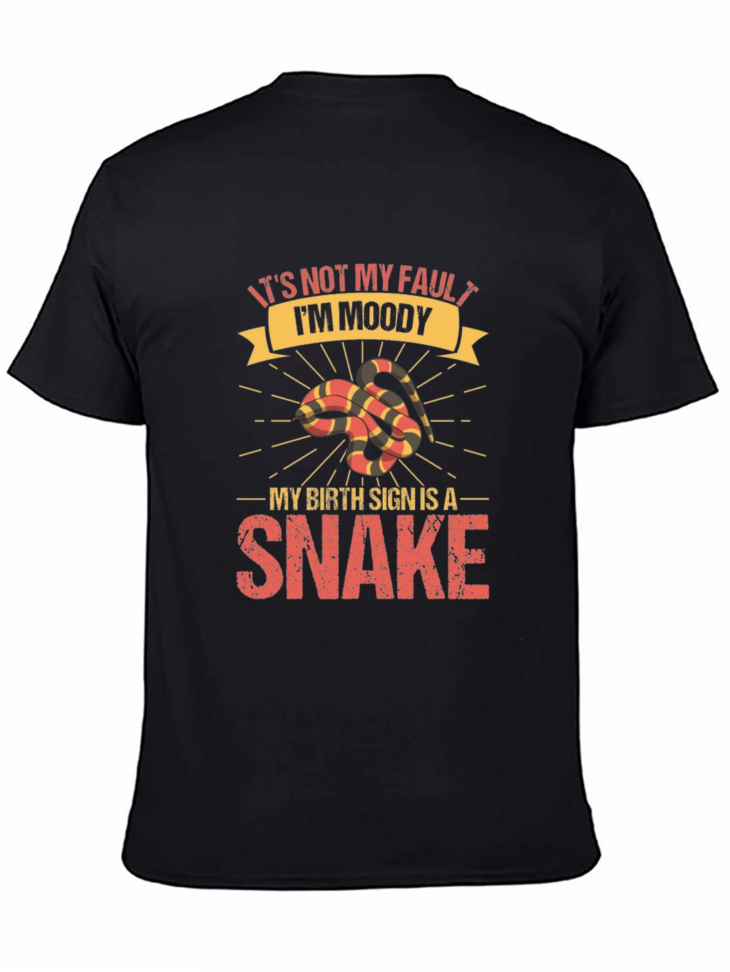 Moody Snake Zodiac T-Shirt - Unique Graphic Tee