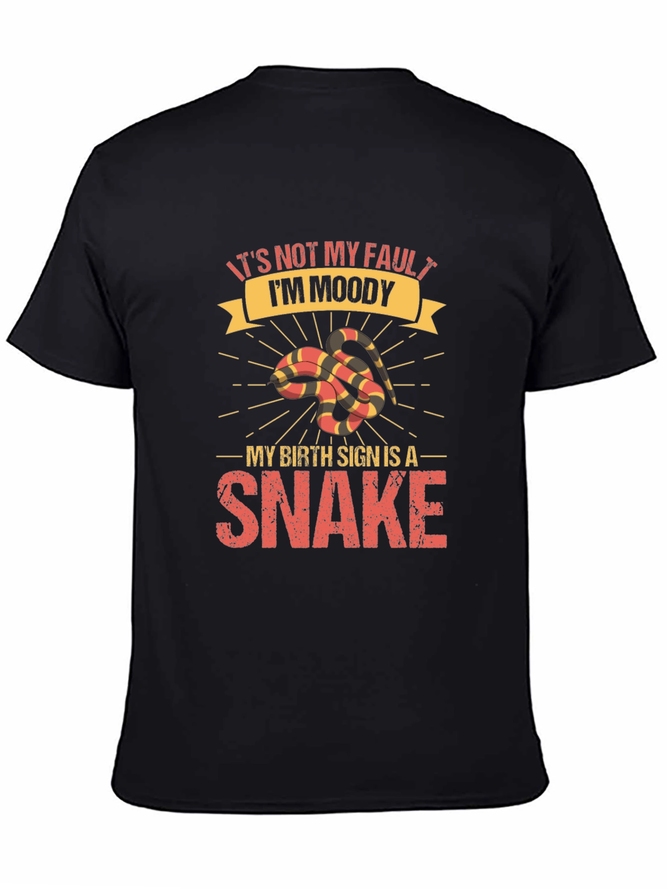 Moody Snake Zodiac T-Shirt - Unique Graphic Tee
