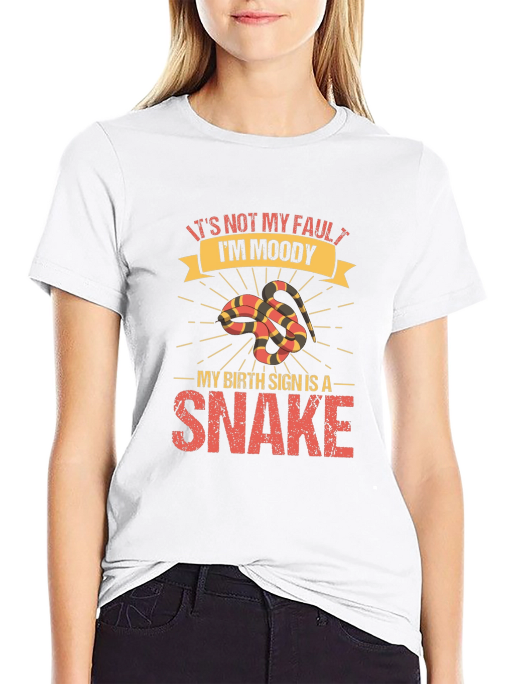 Moody Snake Zodiac T-Shirt - Unique Graphic Tee
