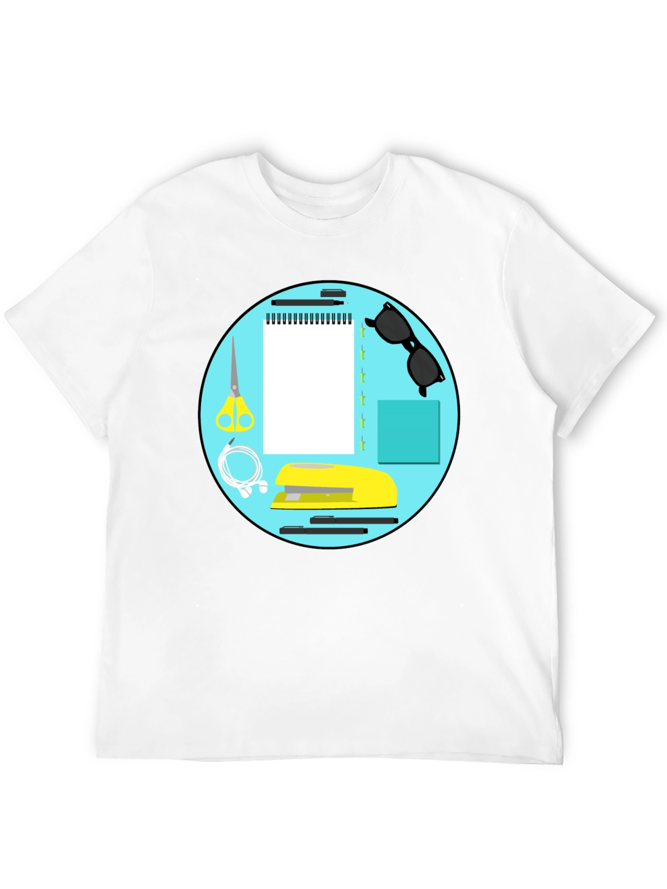 Stationery Circle Graphic Tee - Black