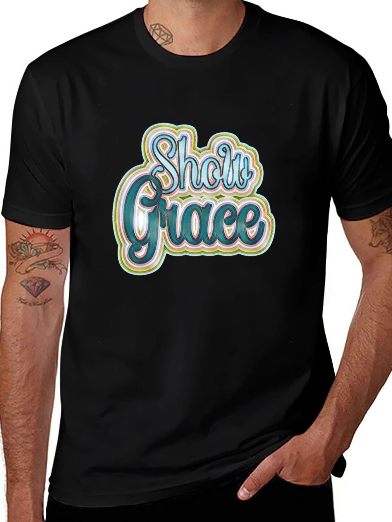 Show Grace Black Graphic T-Shirt