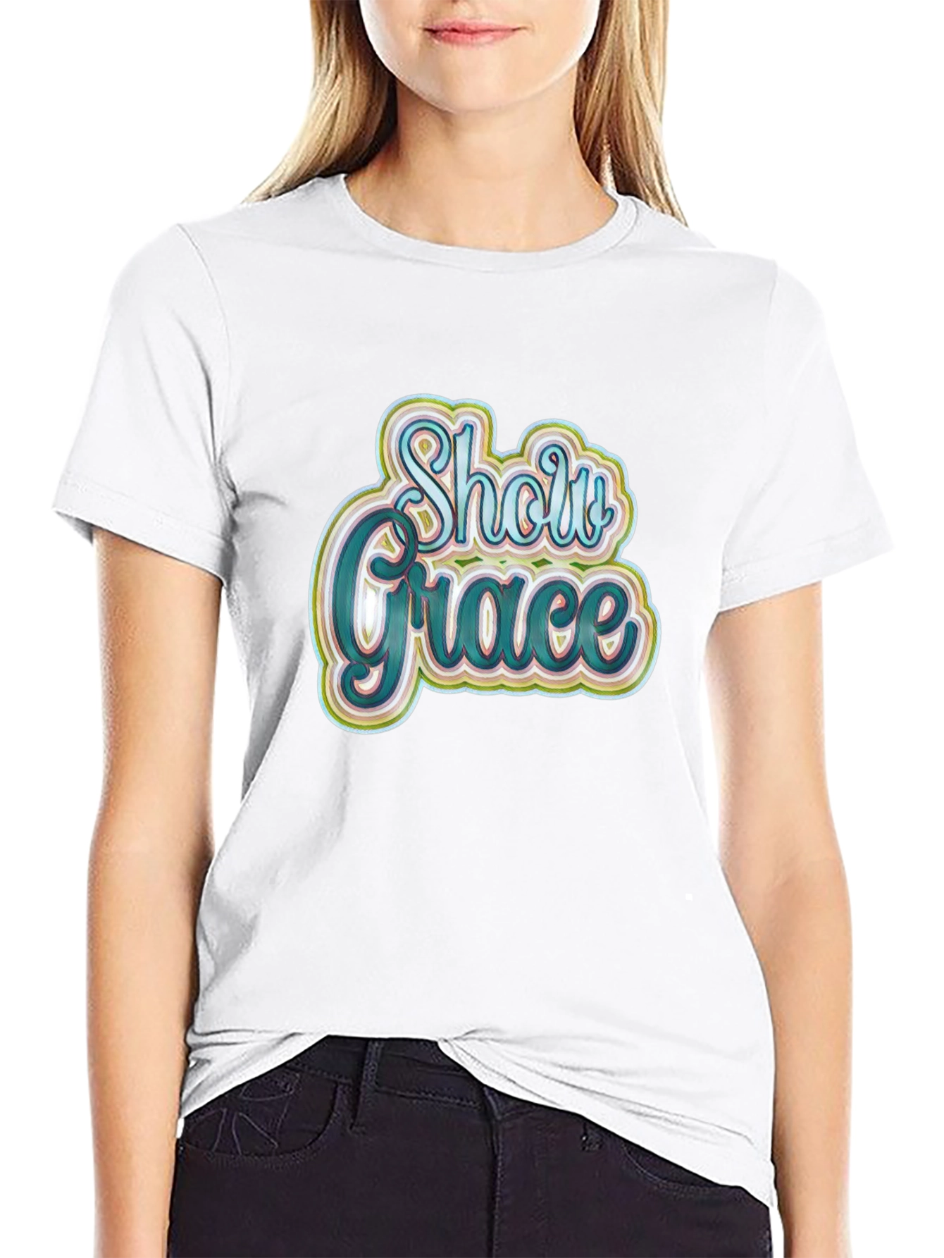 Show Grace Black Graphic T-Shirt