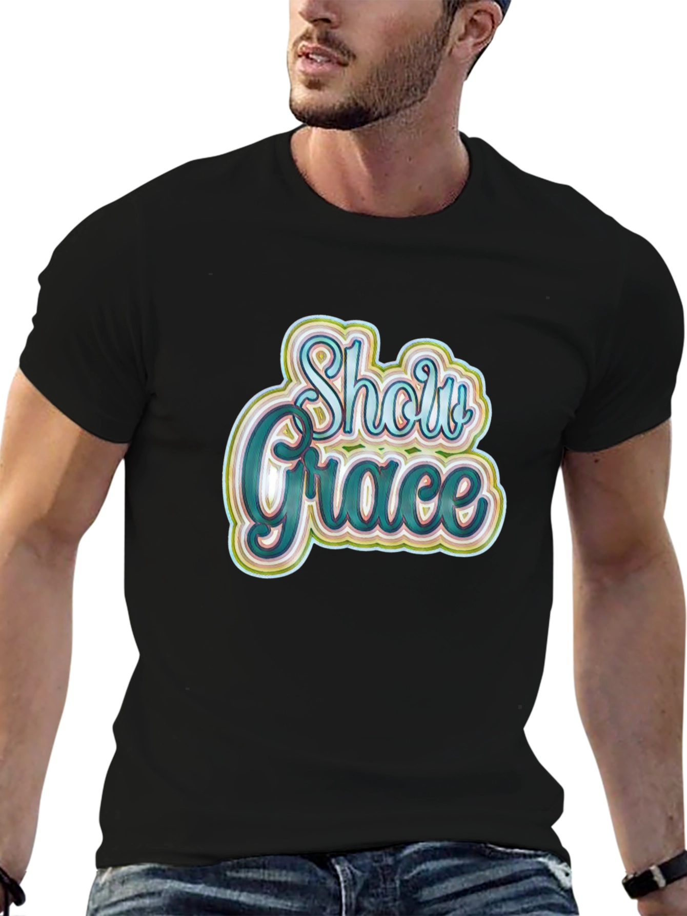 Show Grace Black Graphic T-Shirt