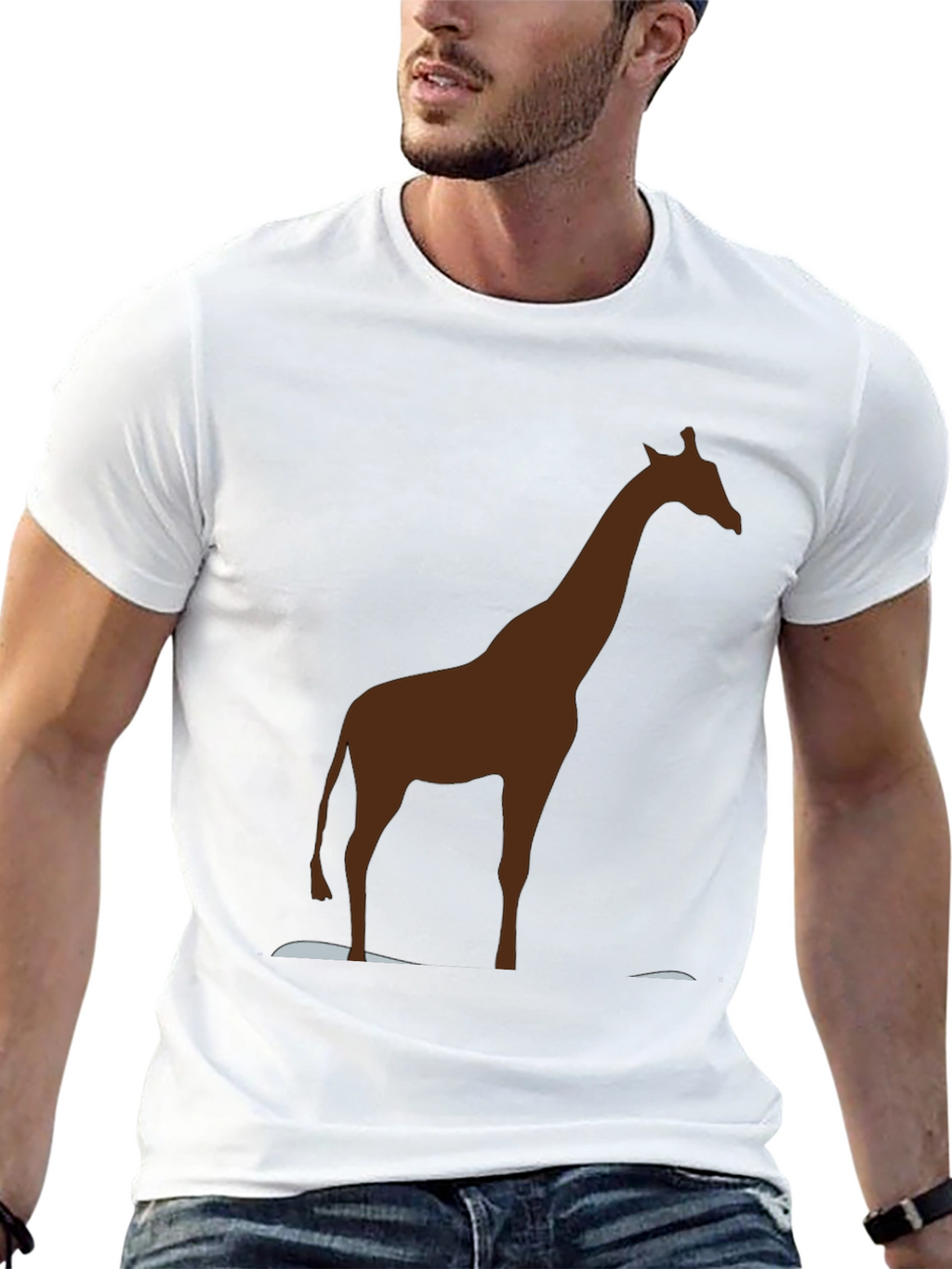 Giraffe Graphic Tee - Mens Black T-Shirt