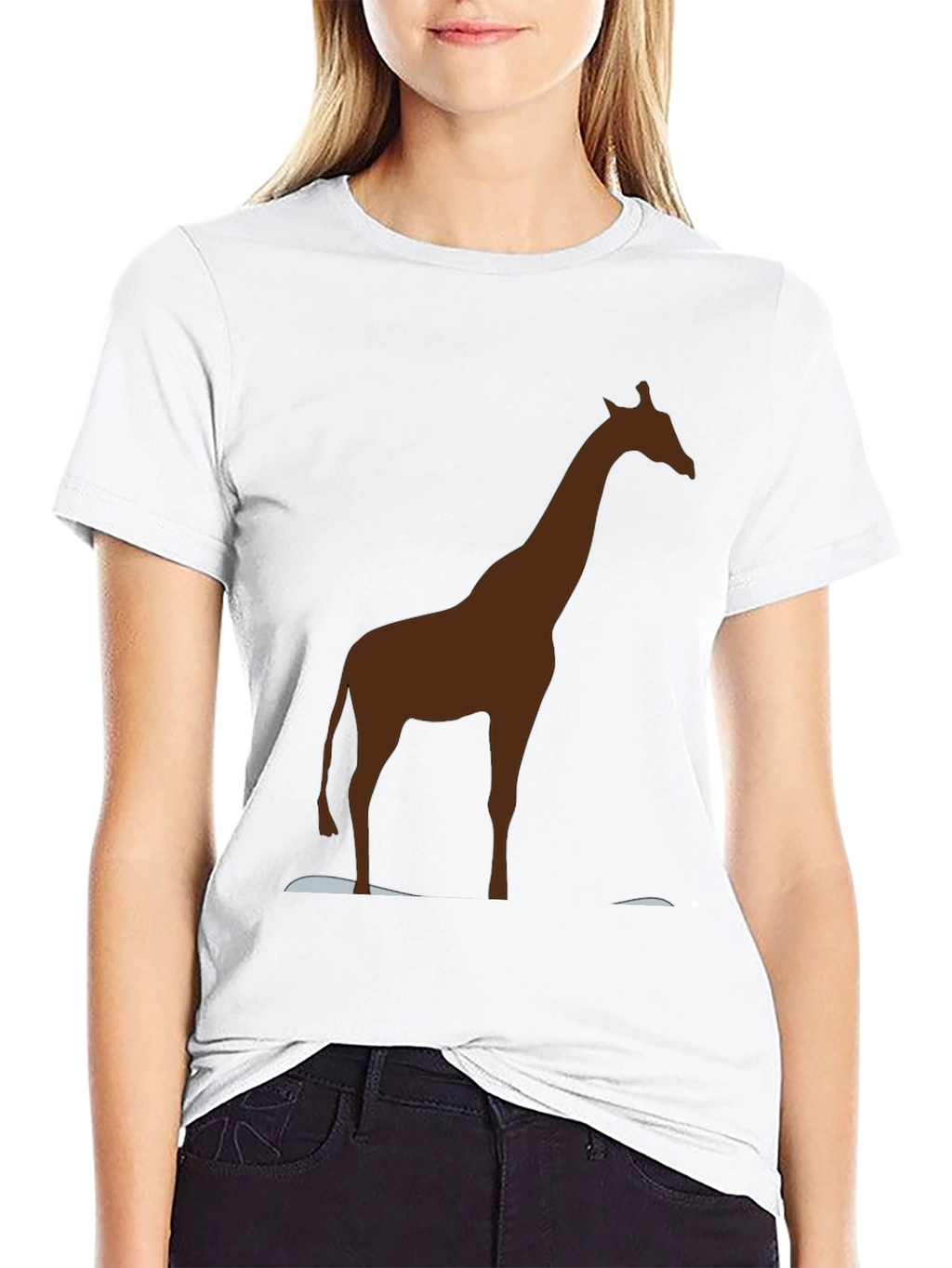 Giraffe Graphic Tee - Mens Black T-Shirt