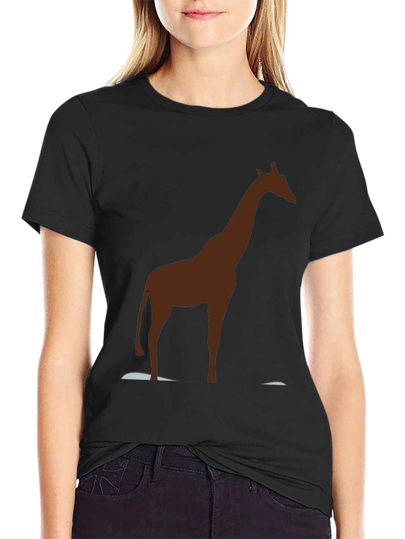 Giraffe Graphic Tee - Mens Black T-Shirt