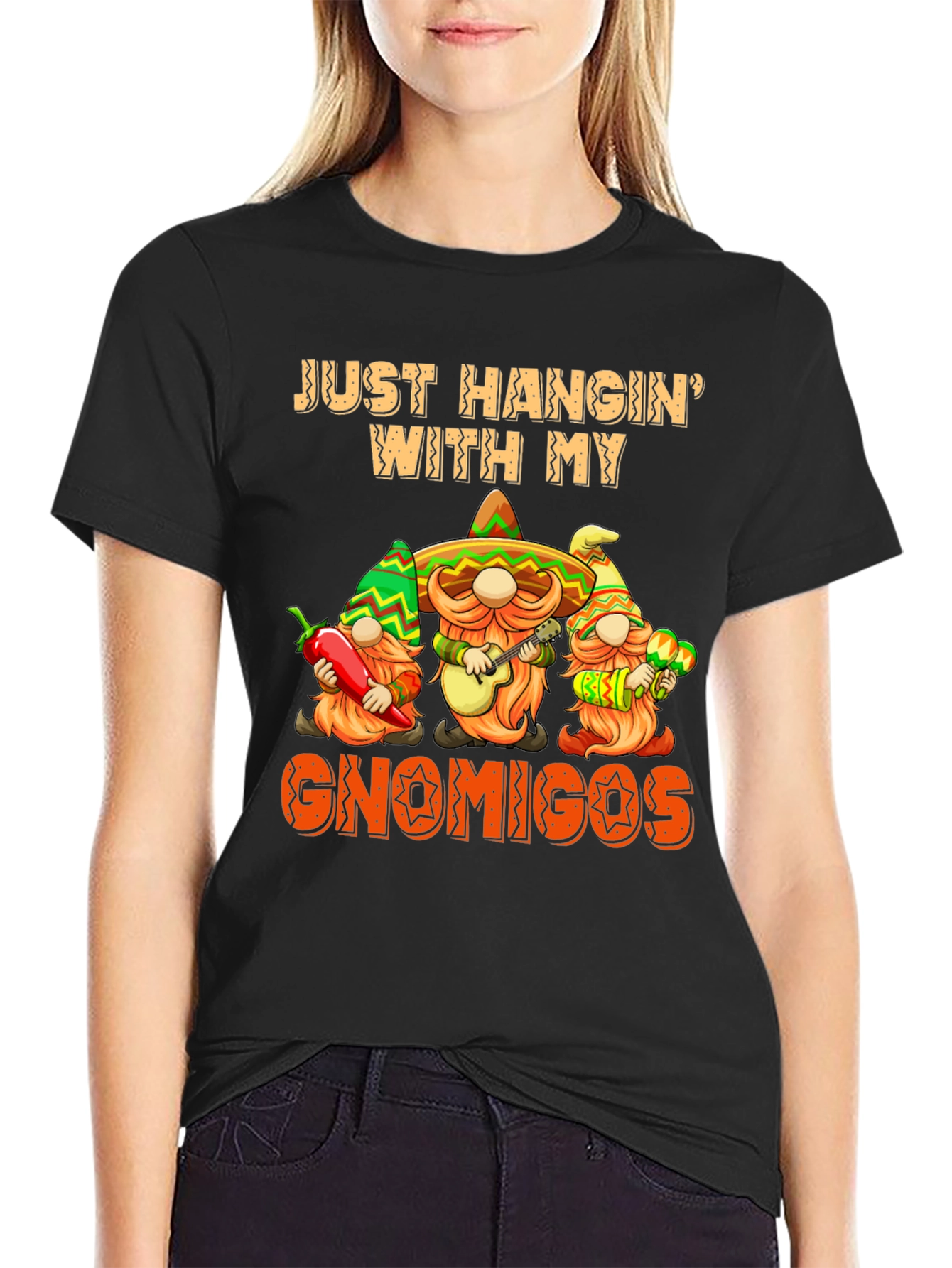 Just Hangin With My Gnomigos T-Shirt - Cinco de Mayo