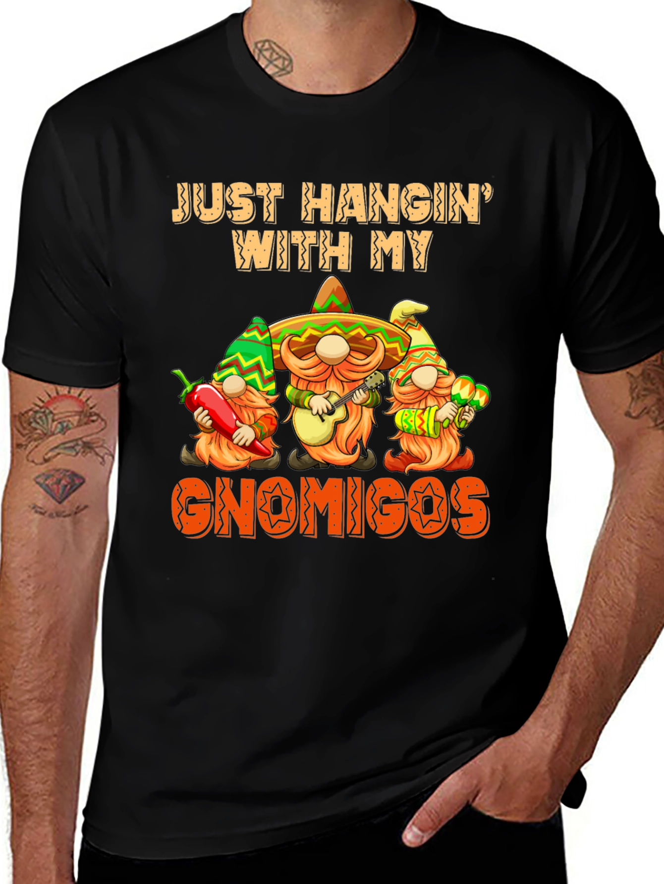 Just Hangin With My Gnomigos T-Shirt - Cinco de Mayo