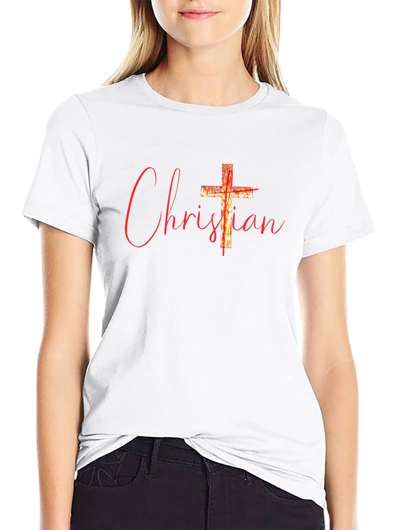 Christian Cross Graphic Tee - Religious Faith T-Shirt