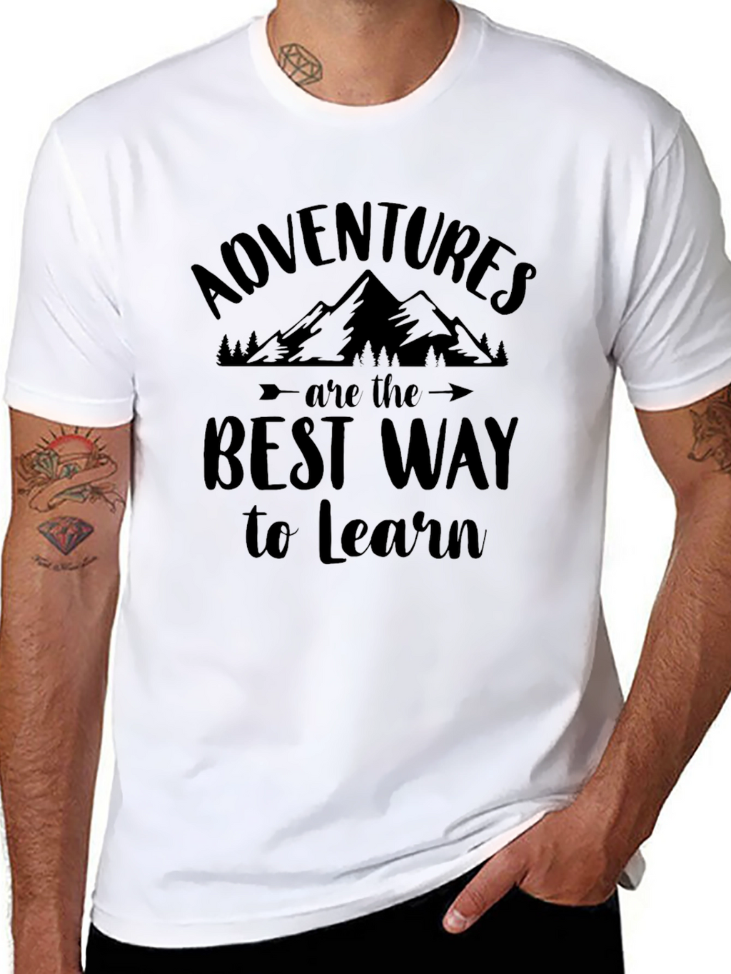 Adventure is the Best Way to Learn Black T-Shirt