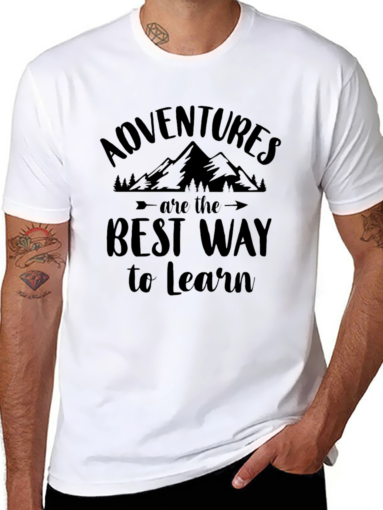 Adventure is the Best Way to Learn Black T-Shirt