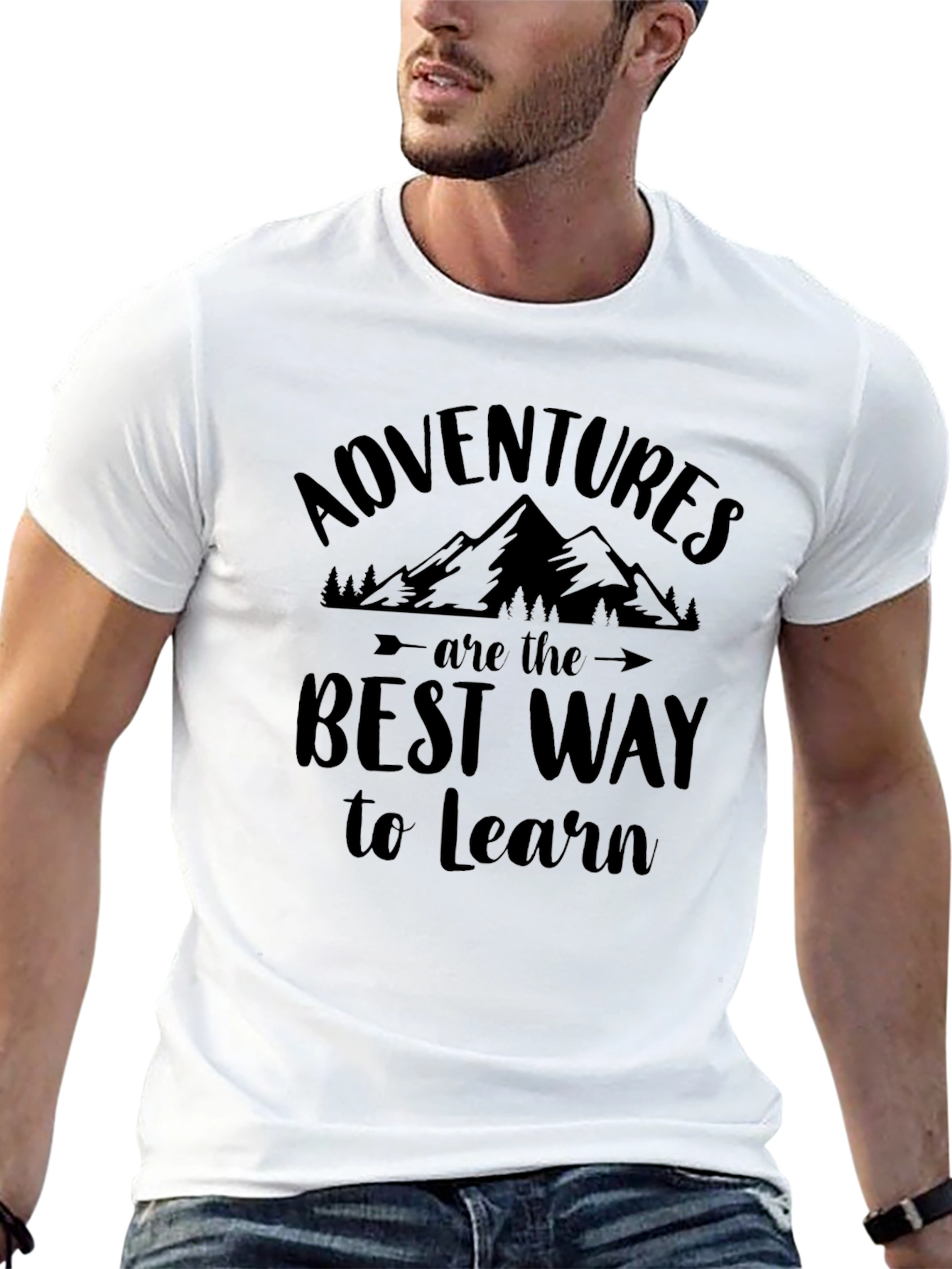 Adventure is the Best Way to Learn Black T-Shirt
