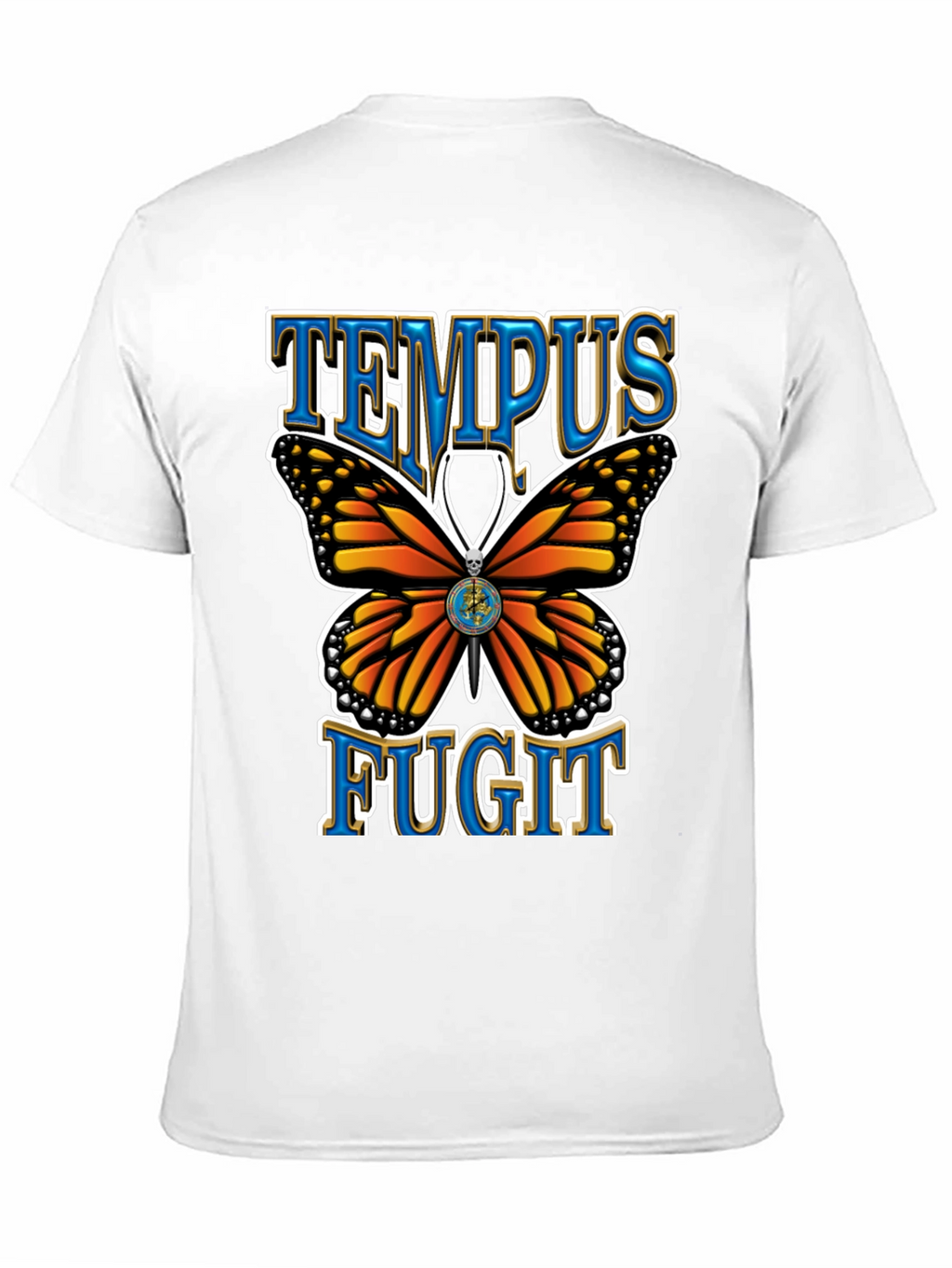 Tempus Fugit Butterfly Graphic Tee - Classic Black