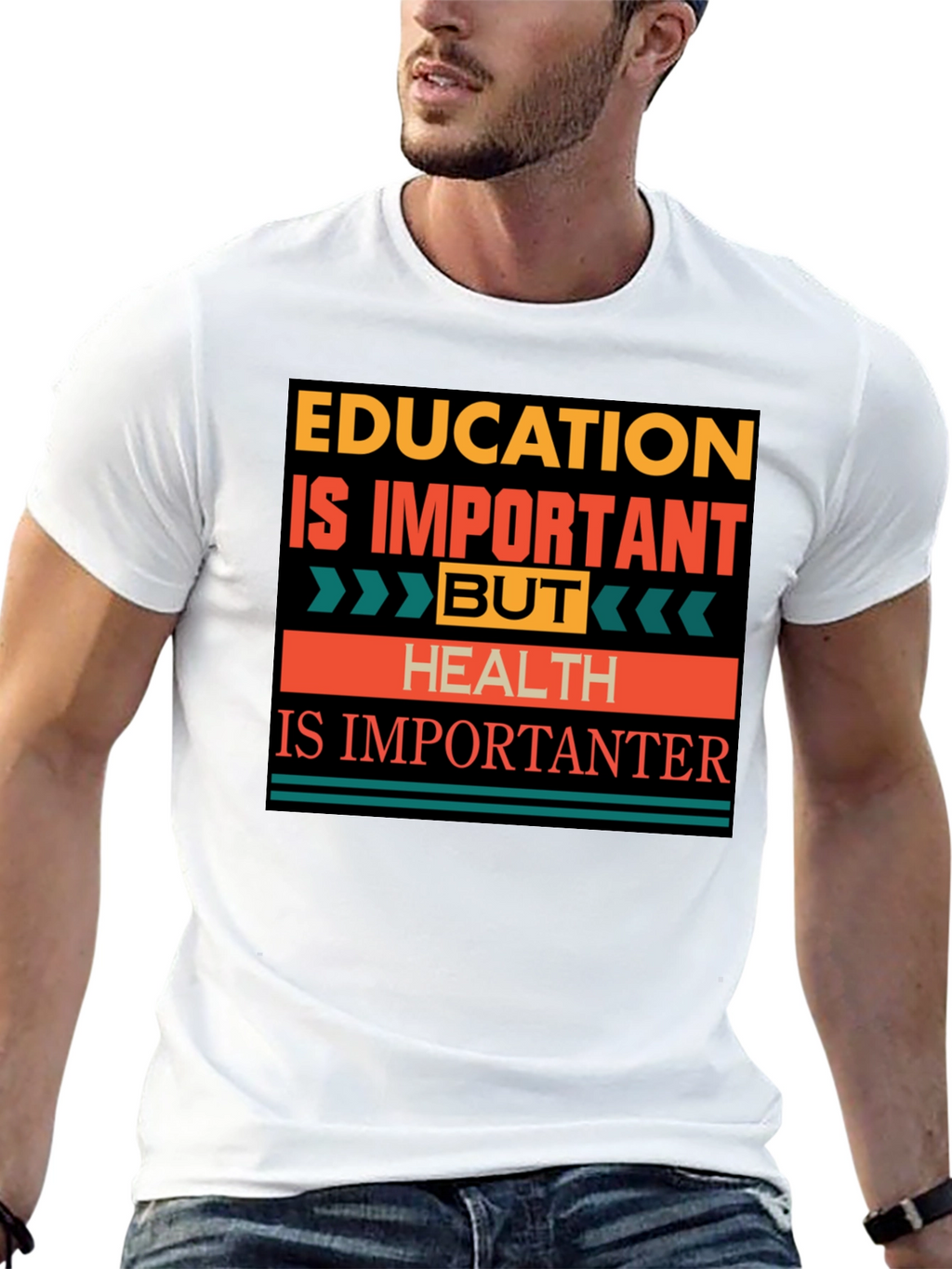 Education vs. Health T-Shirt: Importantanter