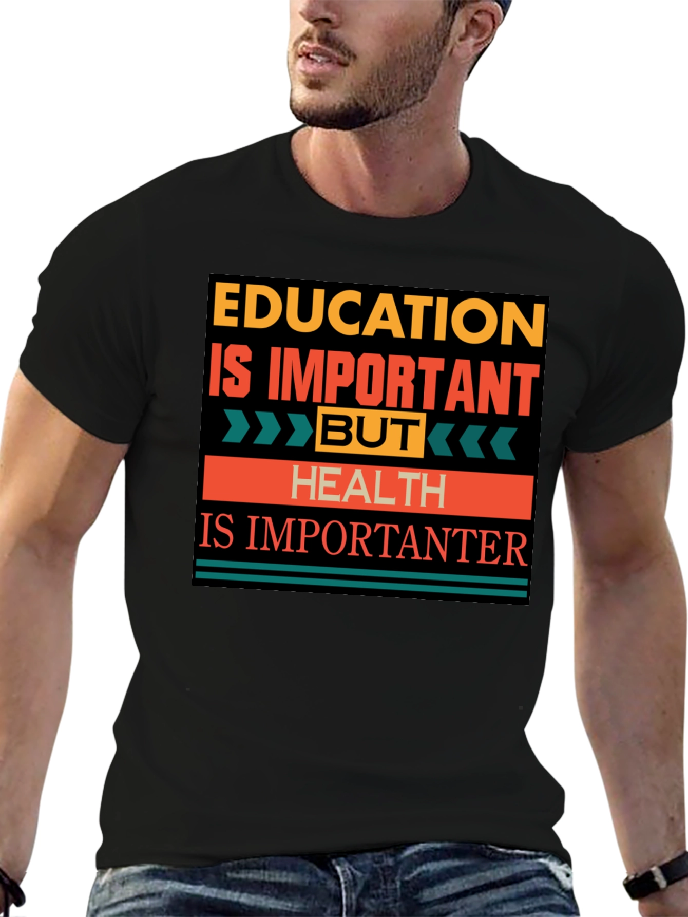 Education vs. Health T-Shirt: Importantanter