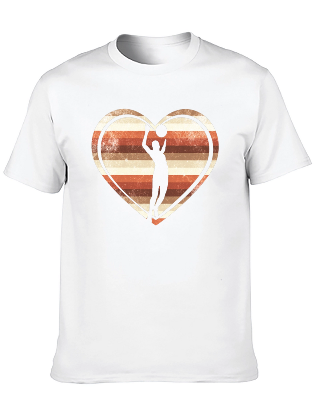Basketball Heart T-Shirt - Retro Design