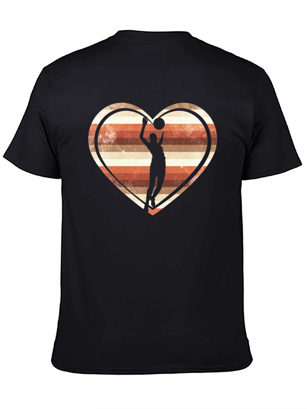 Basketball Heart T-Shirt - Retro Design