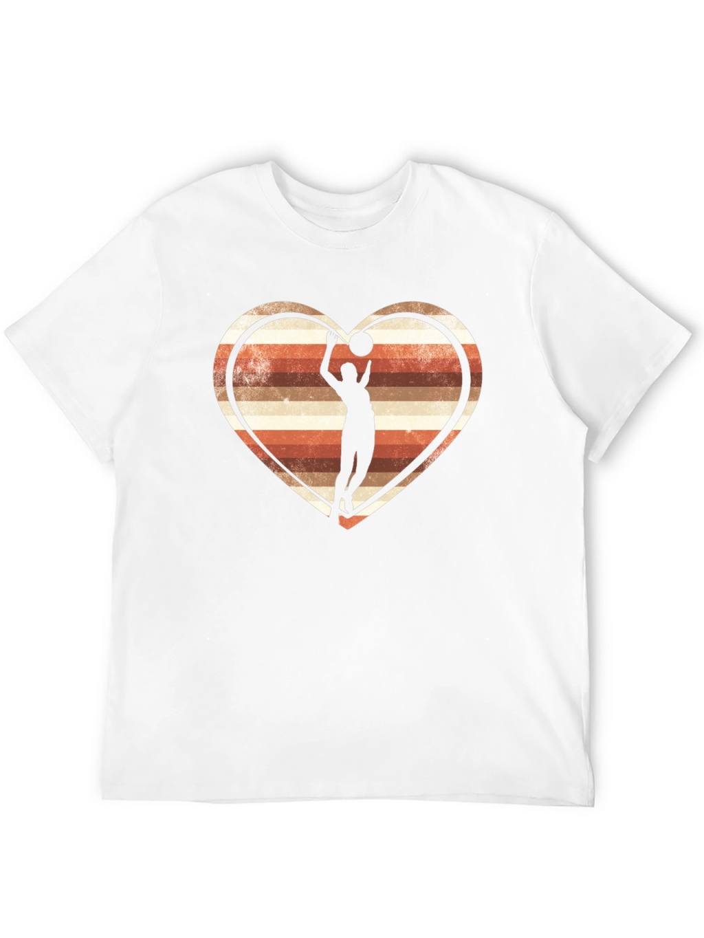 Basketball Heart T-Shirt - Retro Design