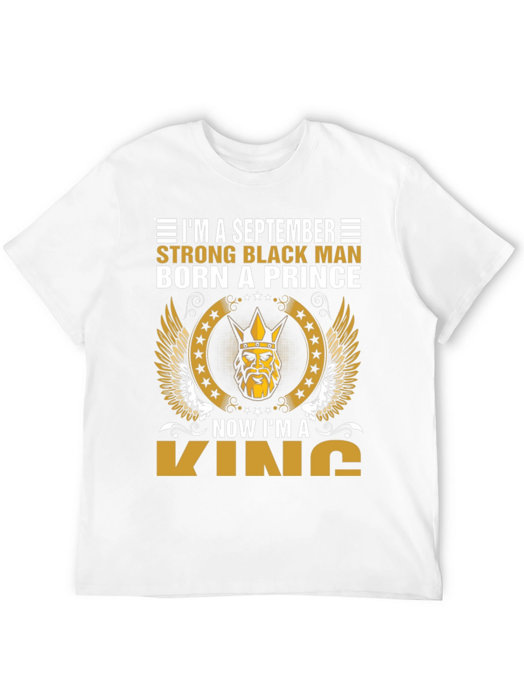 September Strong Black Man King Graphic Tee