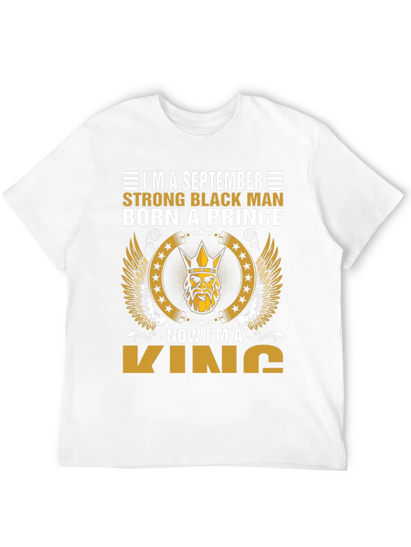 September Strong Black Man King Graphic Tee