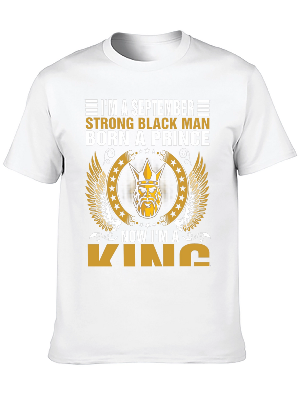 September Strong Black Man King Graphic Tee
