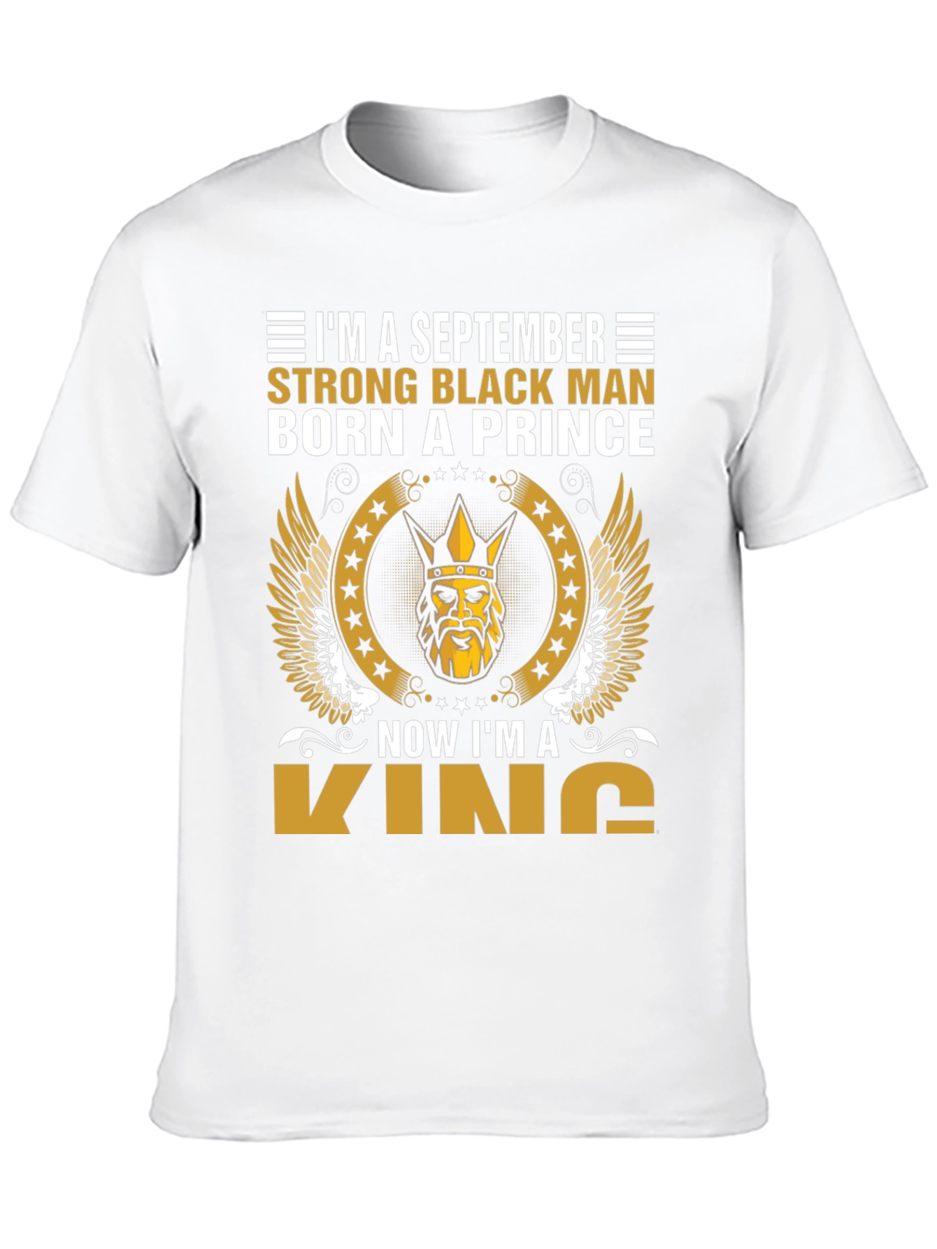 September Strong Black Man King Graphic Tee
