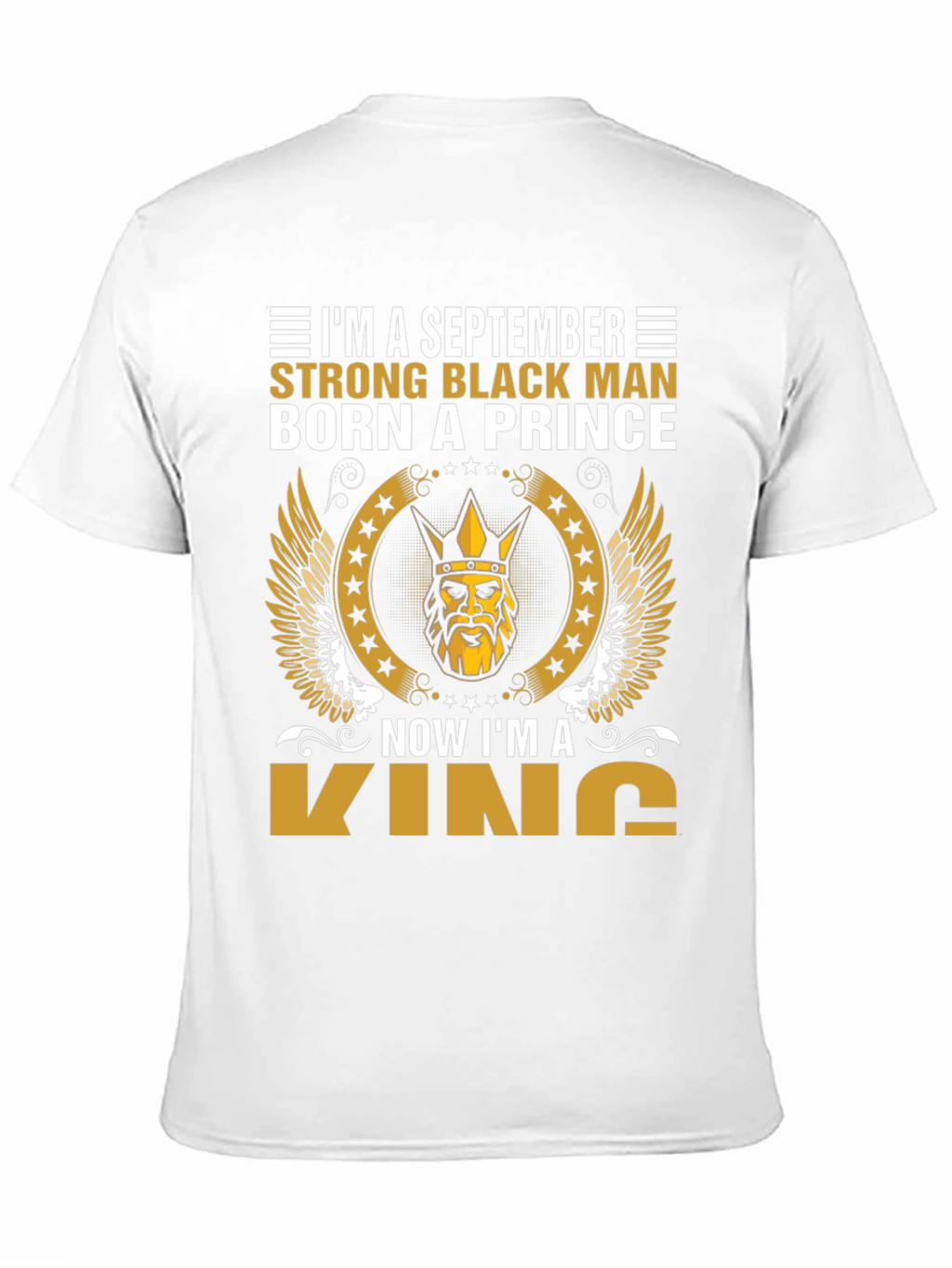 September Strong Black Man King Graphic Tee