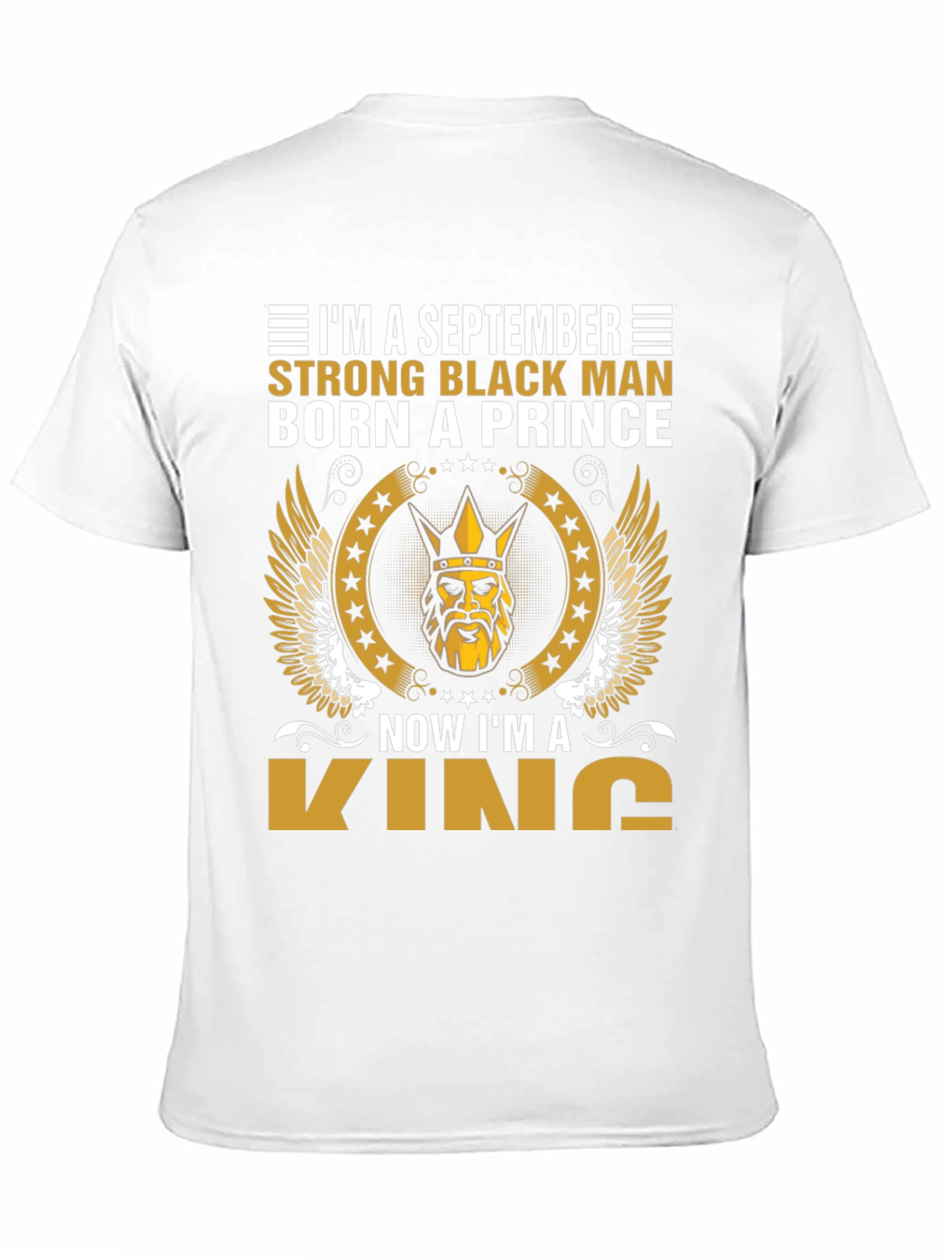 September Strong Black Man King Graphic Tee