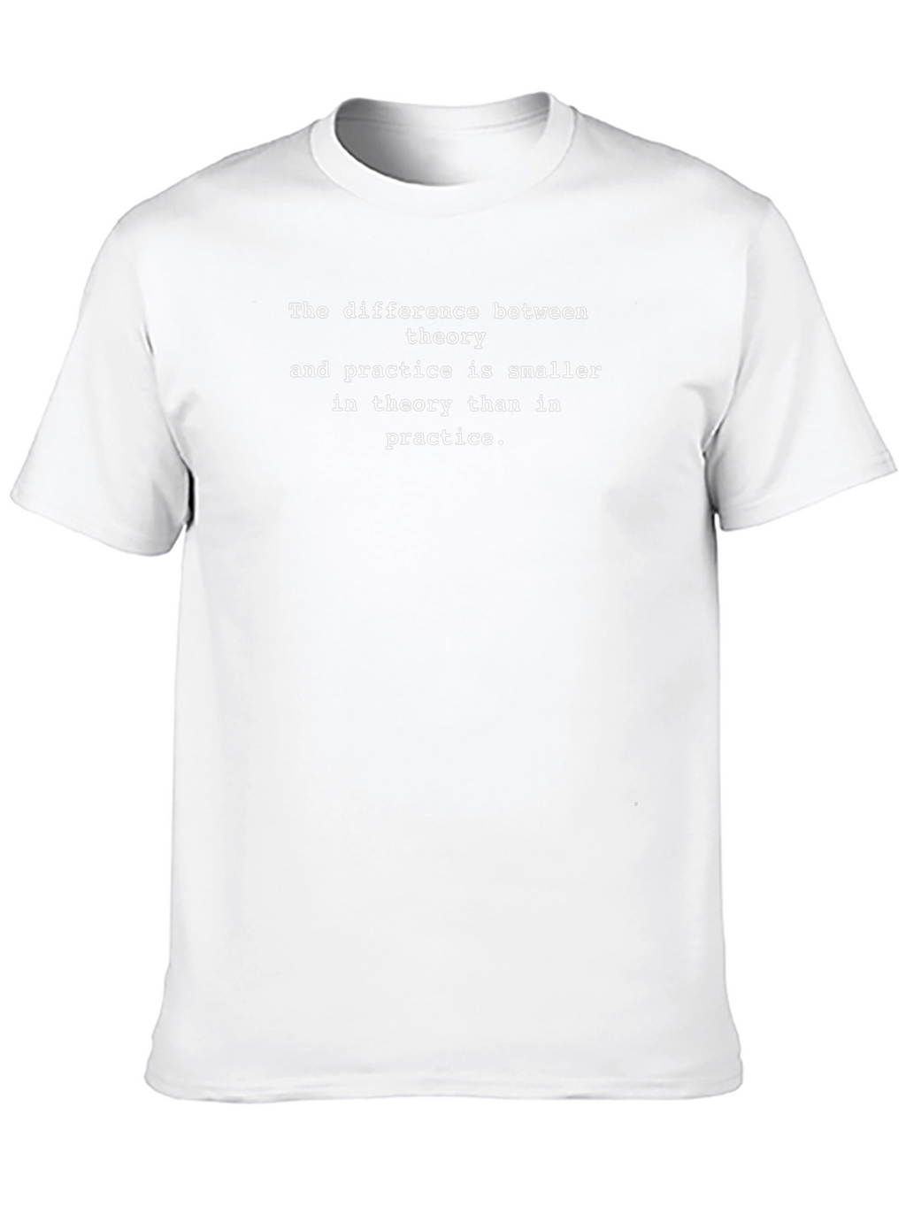 Theory vs Practice Funny Black T-Shirt